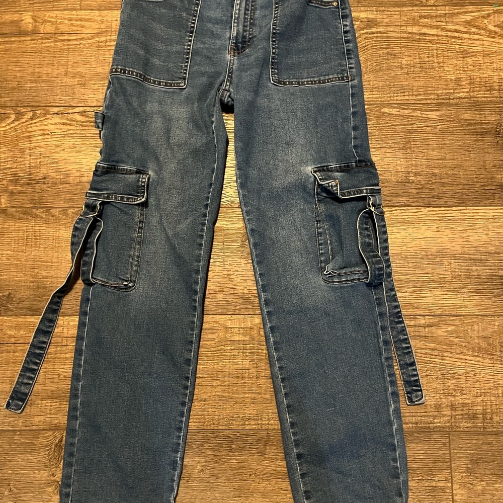 Love Women's Blue Cargo Jeans